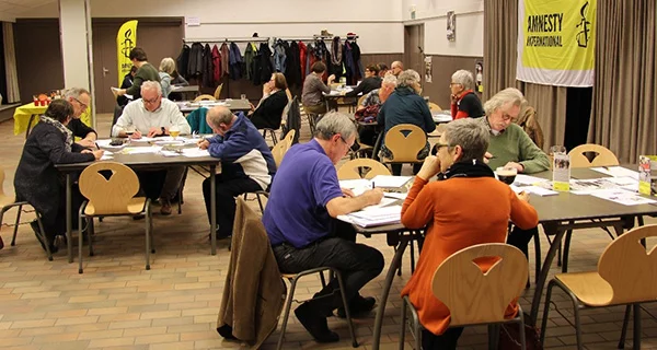 Afbeelding: Schrijfmarathon Amnesty International