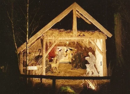 Afbeelding: Inhuldiging vernieuwde kerststal